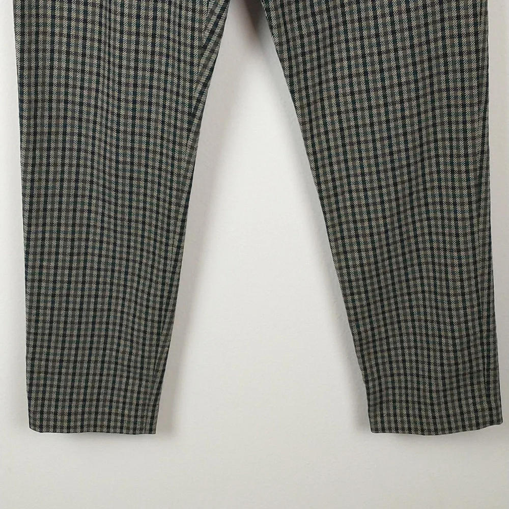 Acne Studios Wool Trousers Mens 44 XS Plaid Brown Black Check Tweed